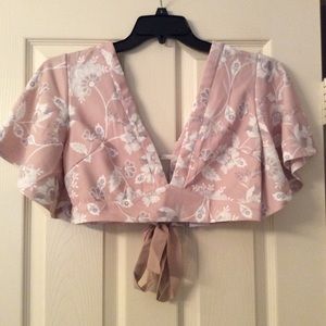 “NWT” White Closet Floral Top